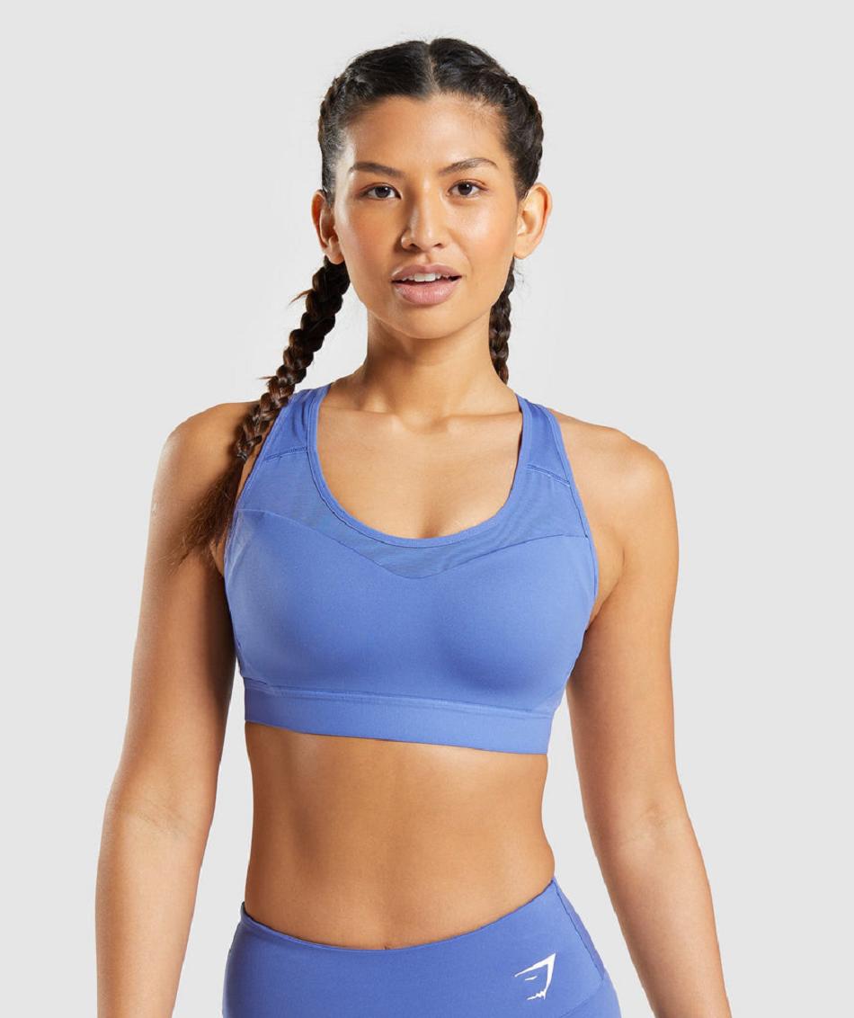 Sujetadores Deportivos Gymshark Open Back Mujer Azules | CO 2105NWY